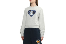 CAMO HEART CROP SWEAT SHIRT