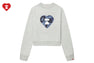 CAMO HEART CROP SWEAT SHIRT