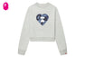CAMO HEART CROP SWEAT SHIRT