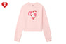 CAMO HEART CROP SWEAT SHIRT
