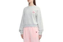 CAMO HEART CHEST PRINT CROP SWEAT SHIRT