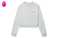CAMO HEART CHEST PRINT CROP SWEAT SHIRT