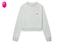 CAMO HEART CHEST PRINT CROP SWEAT SHIRT