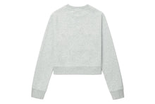 CAMO HEART CHEST PRINT CROP SWEAT SHIRT