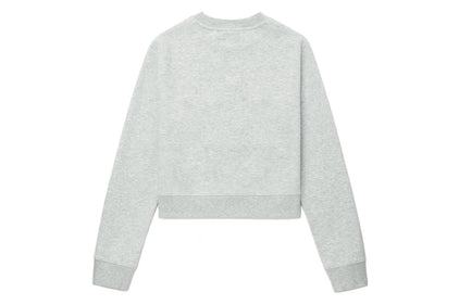 CAMO HEART CHEST PRINT CROP SWEAT SHIRT