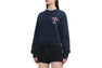 CAMO HEART CHEST PRINT CROP SWEAT SHIRT