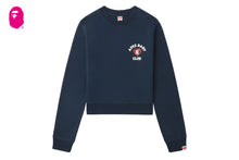 CAMO HEART CHEST PRINT CROP SWEAT SHIRT