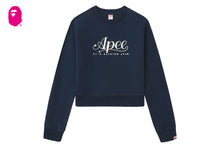 APEE PRINT CROP SWEAT SHIRT