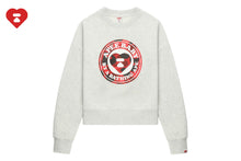 ROUND CAMO HEART PRINT SWEAT SHIRT