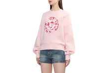 ROUND CAMO HEART PRINT SWEAT SHIRT