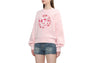 ROUND CAMO HEART PRINT SWEAT SHIRT