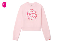 ROUND CAMO HEART PRINT SWEAT SHIRT