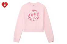 ROUND CAMO HEART PRINT SWEAT SHIRT
