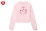 ROUND CAMO HEART PRINT SWEAT SHIRT