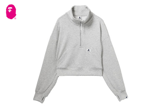 CROP ZIP-UP PULLOVER