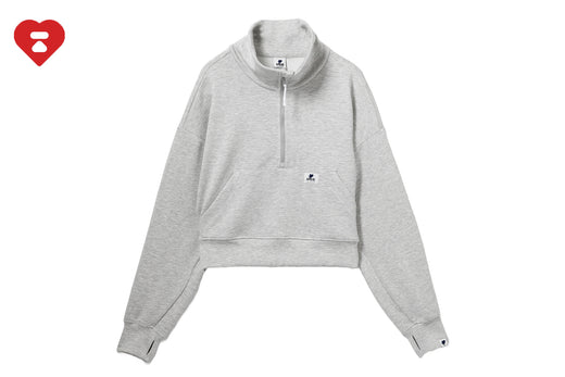 CROP ZIP-UP PULLOVER