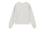 APPLIQUE PATCH AND HEART EMBROIDERY SWEAT SHIRT