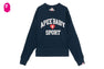 APPLIQUE PATCH AND HEART EMBROIDERY SWEAT SHIRT