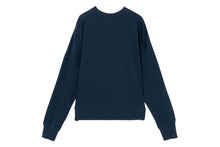 APPLIQUE PATCH AND HEART EMBROIDERY SWEAT SHIRT