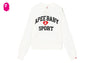 APPLIQUE PATCH AND HEART EMBROIDERY SWEAT SHIRT
