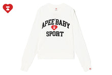 APPLIQUE PATCH AND HEART EMBROIDERY SWEAT SHIRT