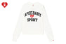 APPLIQUE PATCH AND HEART EMBROIDERY SWEAT SHIRT