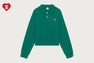 EMBROIDERY HEART BADGE  POLO SWEAT SHIRT