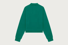 EMBROIDERY HEART BADGE  POLO SWEAT SHIRT