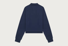 EMBROIDERY HEART BADGE  POLO SWEAT SHIRT