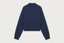 EMBROIDERY HEART BADGE  POLO SWEAT SHIRT