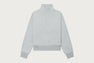 PLAID PATCHED HALF ZIP SWEAT SHIRT