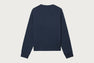 PATENT PU DEBOSS HEART BADGE SWEAT SHIRT