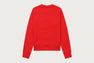 PATENT PU DEBOSS HEART BADGE SWEAT SHIRT