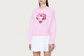 APEE CAMO HEART PRINT CREWNECK SWEATSHIRT