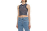 APEE BABY EMBROIDERY STRIPE CROP TANK TOP