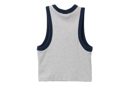 HEART BADGE RIB CROP TANK TOP
