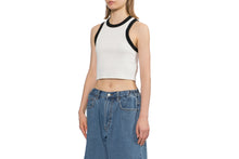 HEART BADGE RIB CROP TANK TOP