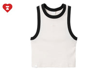 HEART BADGE RIB CROP TANK TOP