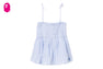 HEART BADGE WOVEN STRIPE CAMI TOP