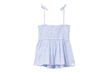 HEART BADGE WOVEN STRIPE CAMI TOP