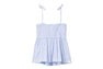 HEART BADGE WOVEN STRIPE CAMI TOP