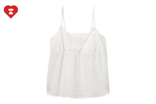 HEART BADGE WOVEN CAMI TOP #1