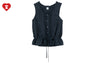 HEART BADGE WOVEN GARMENT DYE TANK TOP