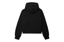HEART BADGE HOODED ZIP UP SWEATER