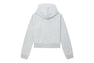 HEART BADGE HOODED ZIP UP SWEATER
