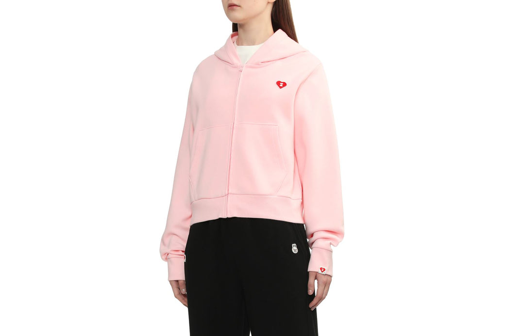 HEART BADGE HOODED ZIP UP SWEATER | bape.com