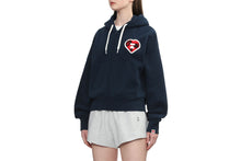 CAMO CHENILLE EMBROIDERY BADGE HOODED ZIP UP