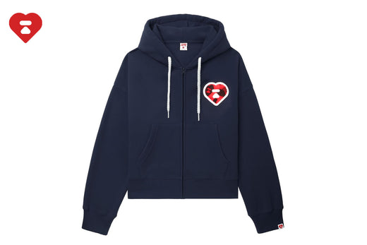 CAMO CHENILLE EMBROIDERY BADGE HOODED ZIP UP
