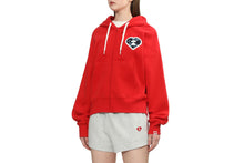 CAMO CHENILLE EMBROIDERY BADGE HOODED ZIP UP