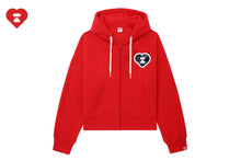CAMO CHENILLE EMBROIDERY BADGE HOODED ZIP UP